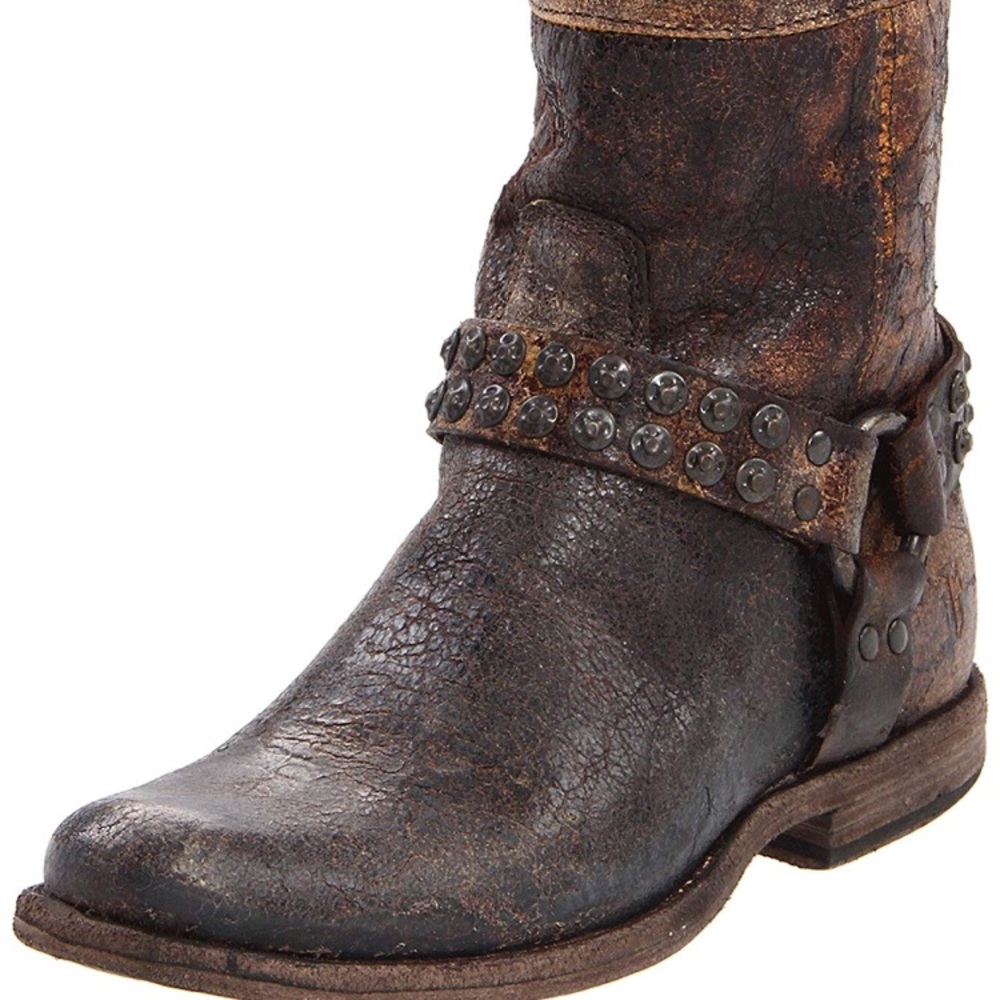 Frye Women’s Phillip Studded Harness Short Boot